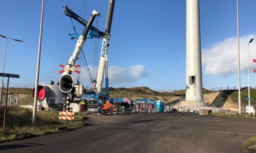 Opbouw turbines Windpark Ferrum begint